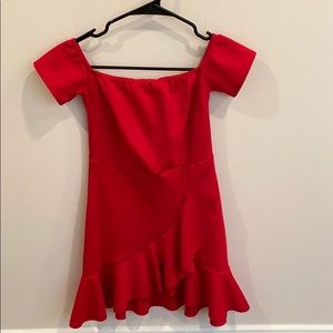 Off the shoulder red dress. Nasty Gal size 2